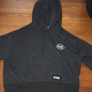 PINK hooded crop top